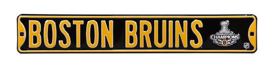 Boston Bruins Steel Street Sign with Logo-2011 SC Champions