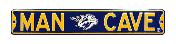 Nashville Predators Steel Street Sign with Logo-MAN CAVE