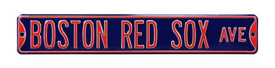 Boston Red Sox Steel Street Sign-BOSTON RED SOX AVE on navy