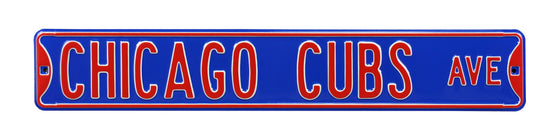 Chicago Cubs Steel Street Sign-CHICAGO CUBS AVE