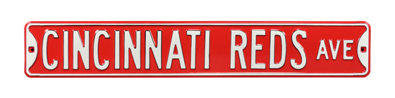 Cincinnati Reds Steel Street Sign-CINCINNATI REDS AVE