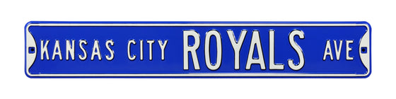 Kansas City Royals Steel Street Sign-KANSAS CITY ROYALS AVE