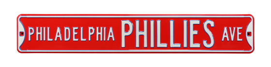 Philadelphia Phillies Steel Street Sign-PHILADELPHIA PHILLIES AVE