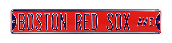 Boston Red Sox Steel Street Sign-BOSTON RED SOX AVE on red