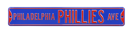 Philadelphia Phillies Steel Street Sign-PHILADELPHIA PHILLIES AVE Blue