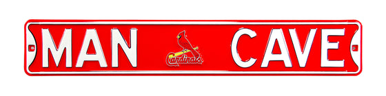 St Louis Cardinals Steel Street Sign with Logo-MAN CAVE