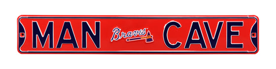 Atlanta Braves Steel Street Sign with Logo-MAN CAVE