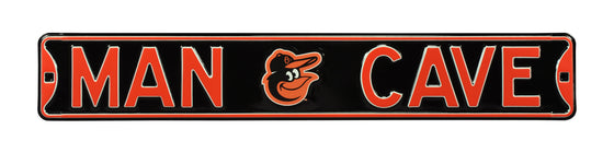 Baltimore Orioles Steel Street Sign with Logo-MAN CAVE