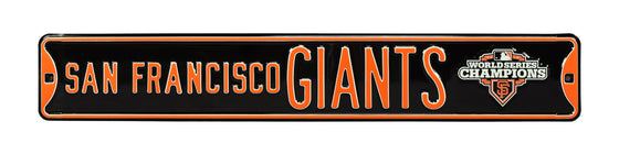 San Francisco Giants Steel Street Sign with Logo-WS 2012 Champions