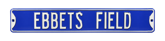 Brooklyn Dodgers Steel Street Sign-EBBETS FIELD