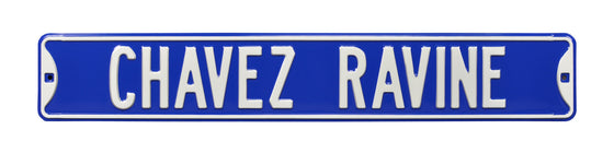 Los Angeles Dodgers Steel Street Sign-CHAVEZ RAVINE