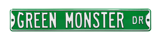 Boston Red Sox Steel Street Sign-GREEN MONSTER DR on Green