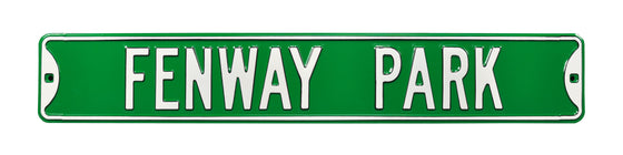 Boston Red Sox Steel Street Sign-FENWAY PARK on Green