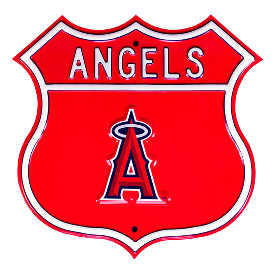 Los Angeles Angels Steel Route Sign-Primary Logo