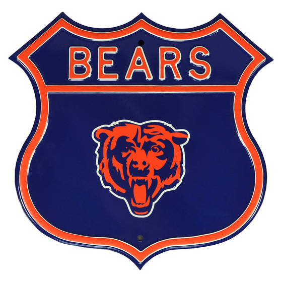 Chicago Bears Steel Route Sign