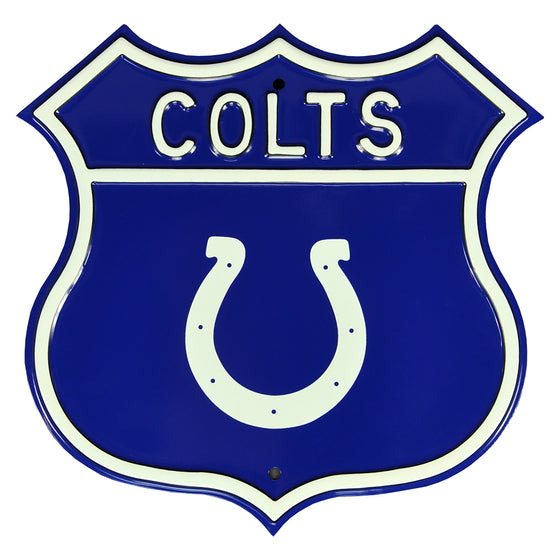 Indianapolis Colts Steel Route Sign