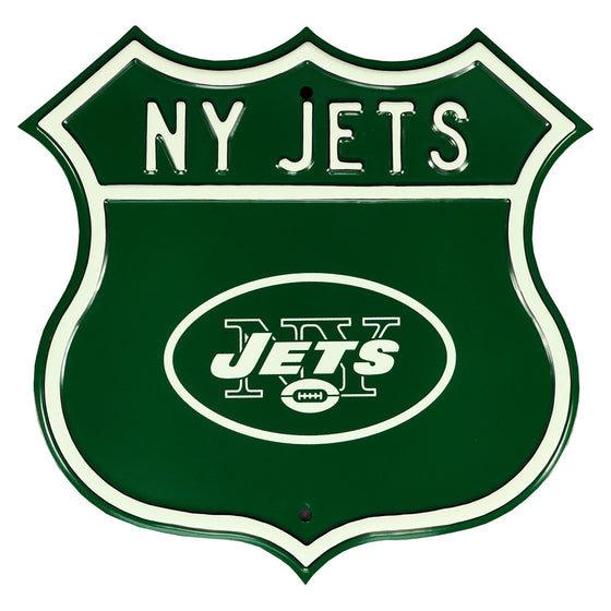 New York Jets Steel Route Sign