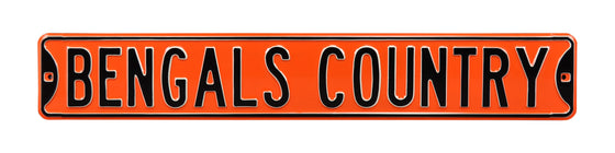 Cincinnati Bengals Steel Street Sign-BENGALS COUNTRY