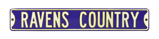 Baltimore Ravens Steel Street Sign-RAVENS COUNTRY