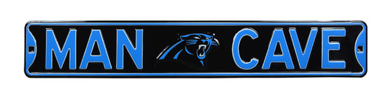 Carolina Panthers Steel Street Sign with Logo-MAN CAVE