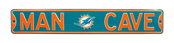 Miami Dolphins Steel Street Sign with Logo-MAN CAVE