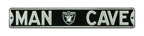 Las Vegas Raiders Steel Street Sign with Logo-MAN CAVE