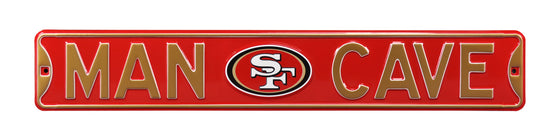 San Francisco 49ers Steel Street Sign with Logo-MAN CAVE