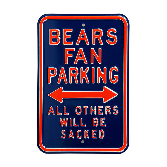 Chicago Bears Steel Parking Sign-ALL OTHERS WILL BE SACKED