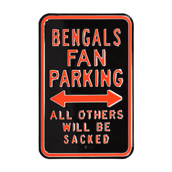 Cincinnati Bengals Steel Parking Sign-ALL OTHERS WILL BE SACKED