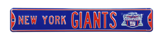 New York Giants Steel Street Sign with Logo-NEW YORK GIANTS SB-XLVI