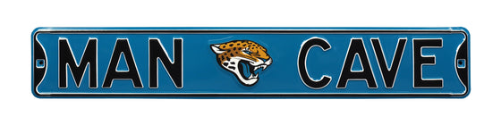 Jacksonville Jaguars Steel Street Sign with Logo-MAN CAVE