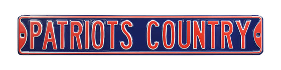 New England Patriots Steel Street Sign-PATRIOTS COUNTRY