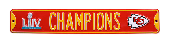 Kansas City Chiefs Steel Street Sign for Super Bowl-SB50 Champions