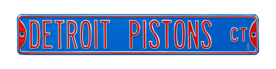 Detroit Pistons Steel Street Sign-DETROIT PISTONS CT