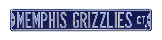 Memphis Grizzlies Steel Street Sign-MEMPHIS GRIZZLIES CT