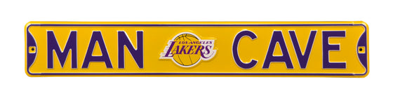 Los Angeles Lakers Steel Street Sign with Logo-MAN CAVE