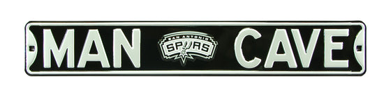 San Antonio Spurs Steel Street Sign with Classic Logo-MAN CAVE