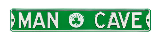 Boston Celtics Steel Street Sign with Logo-MAN CAVE