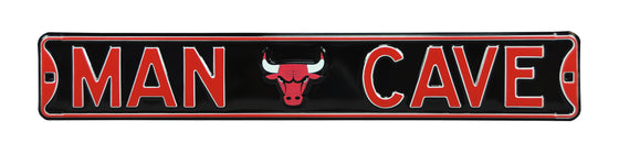 Chicago Bulls Steel Street Sign with Logo-MAN CAVE