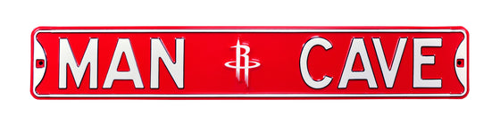 Houston Rockets Steel Street Sign with Logo-MAN CAVE