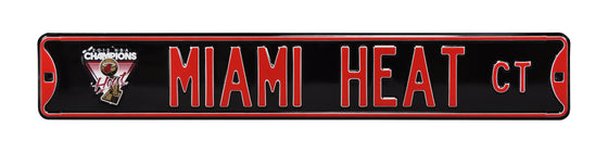 Miami Heat Steel Street Sign with Logo-2012 WORLD CHAMPIONS