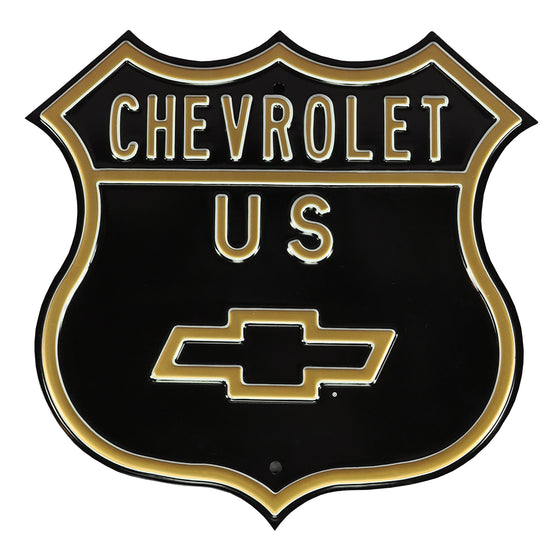 Chevrolet Steel Route Sign-BowTie Logo