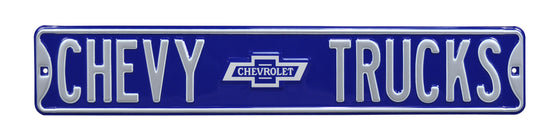 Chevrolet Steel Street Sign with Logo-CHEVY TRUCKS