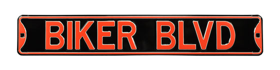 Bikers Steel Street Sign-BIKER BLVD