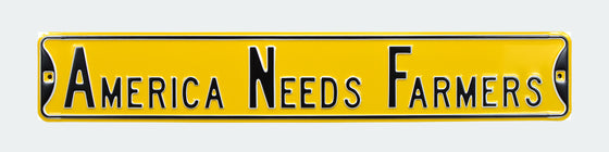 Iowa Hawkeyes-ANF Steel Street Sign-AMERICA NEEDS FARMERS