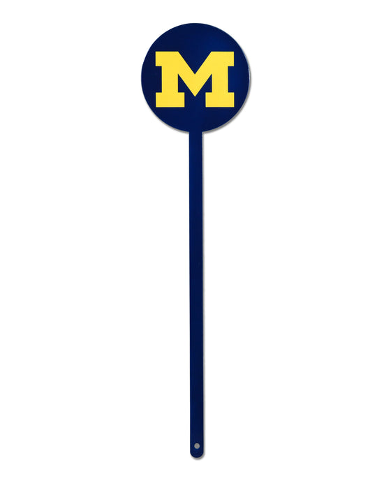 Michigan Wolverines Laser Cut Steel Garden Stake-M Navy