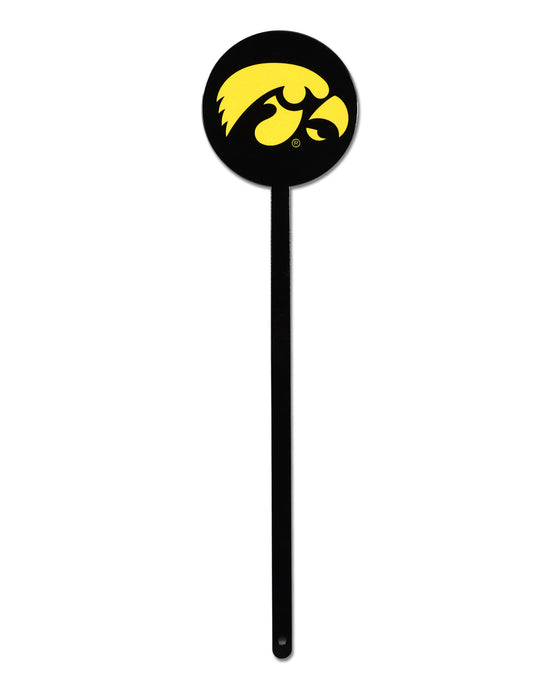 Iowa Hawkeyes Laser Cut Steel Garden Stake-Black