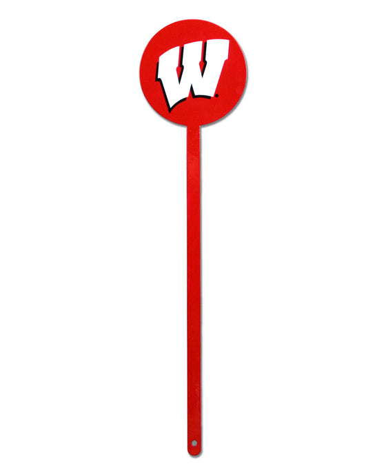 Wisconsin Badgers Laser Cut Steel Garden Stake-Red