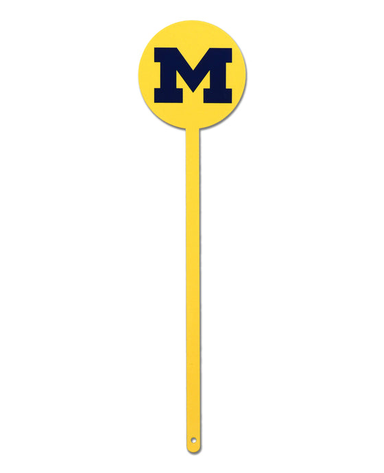 Michigan Wolverines Laser Cut Steel Garden Stake-Yellow