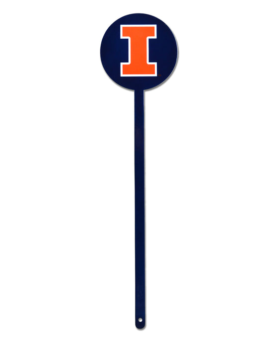 Illinois Fighting Illini Laser Cut Steel Garden Stake-Navy